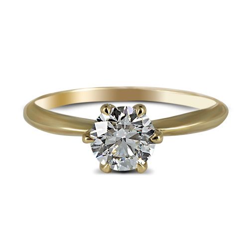 Yellow gold engagement ring