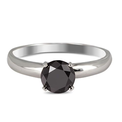 Black Diamond Engagement Ring