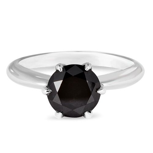 1.5 carat black diamond engagement ring