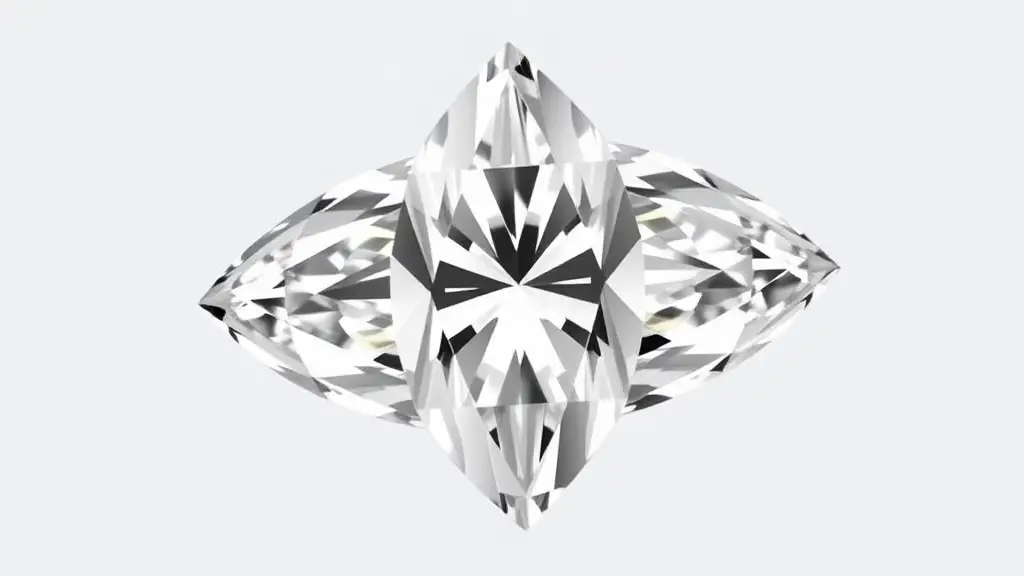 Marquis cut wedge-shaped diamond