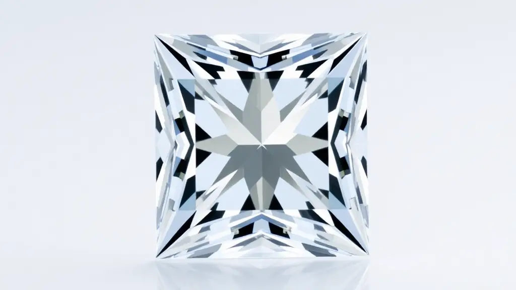 Photo of a rectangular Yakutsk diamond of the Princess cut shape.