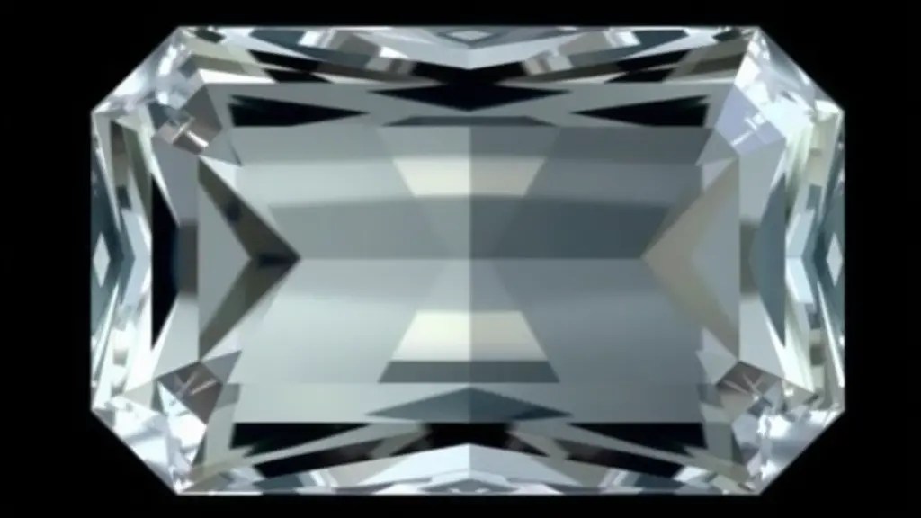 A photo of an Emerald cut diamond