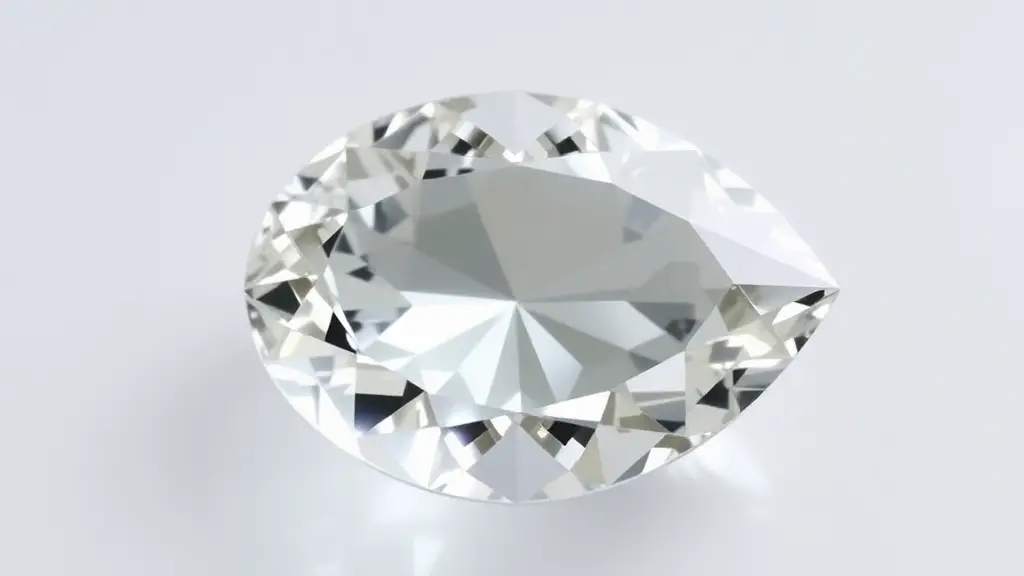 Photo of a Yakutian pear cut diamond. 