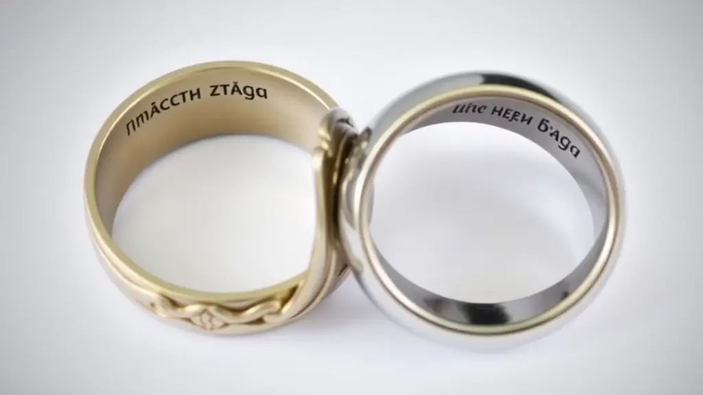 Engraving on wedding rings