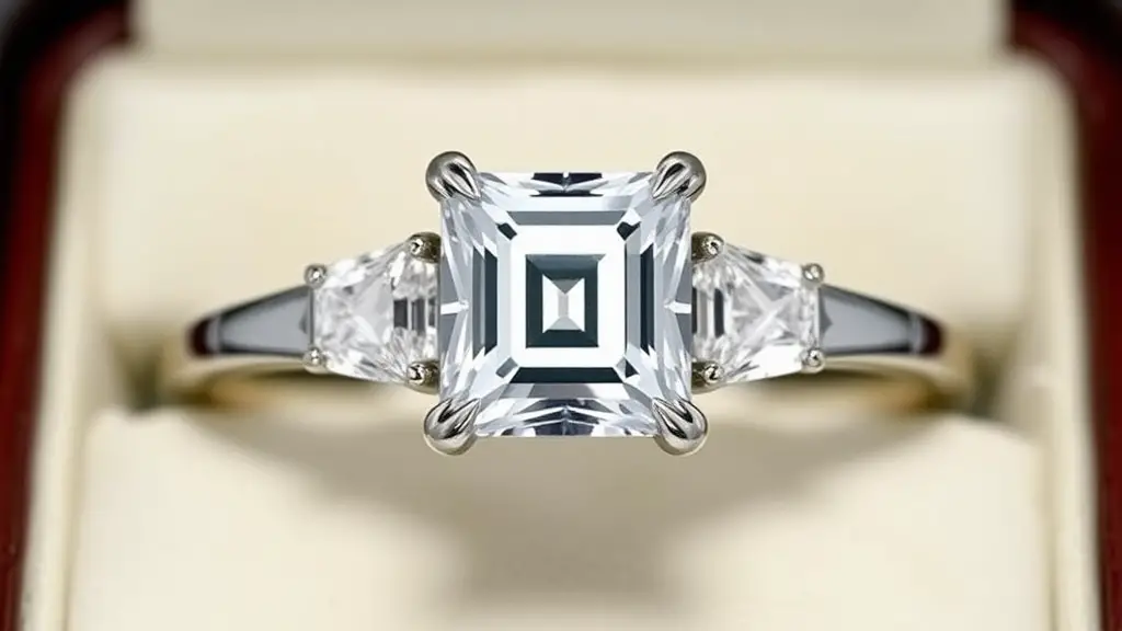 Emerald cut stones (rectangular cut)