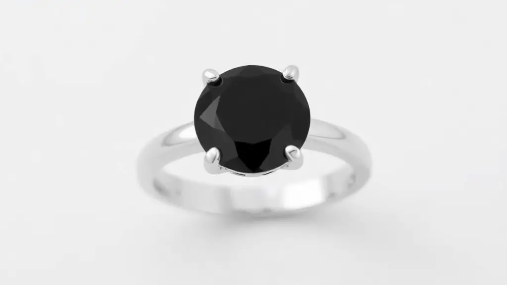 1.5 carat black diamond engagement ring