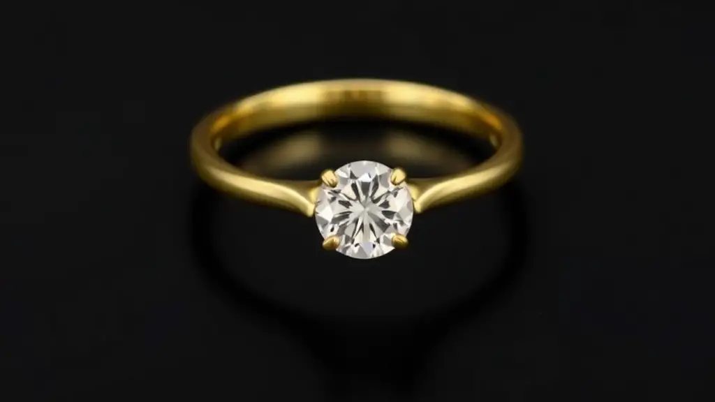 Yellow gold engagement ring