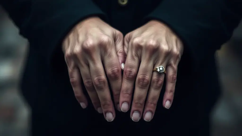 Which hand and finger a widow's wedding ring is worn on