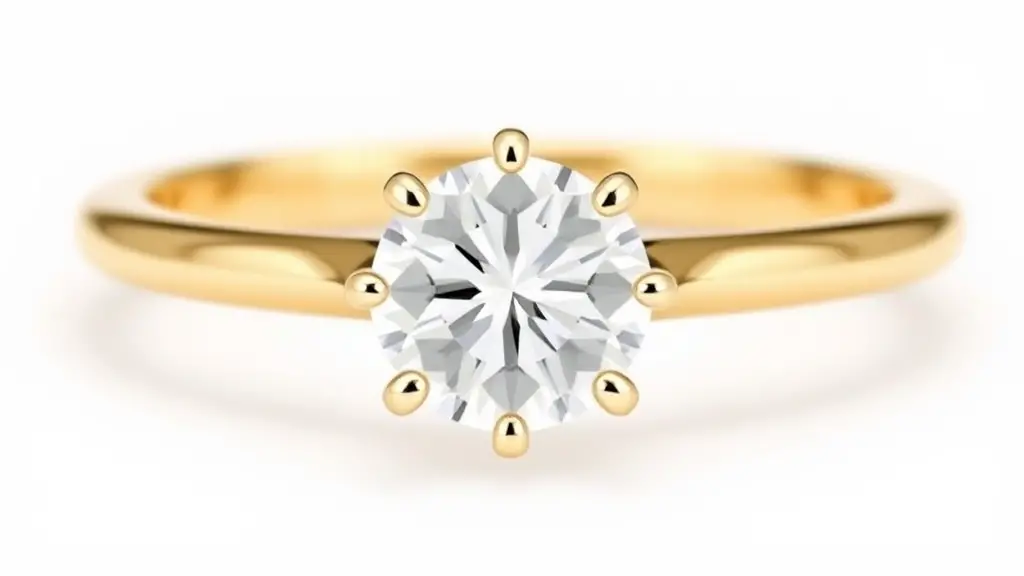 Yellow gold engagement ring