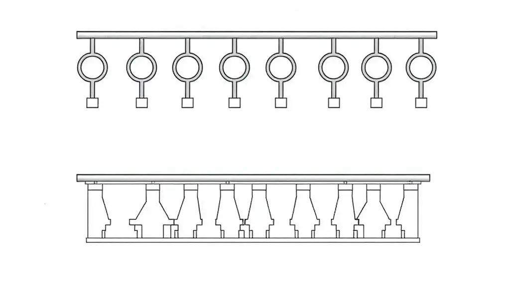 Fig. 19. Scheme of stone setting for corning setting