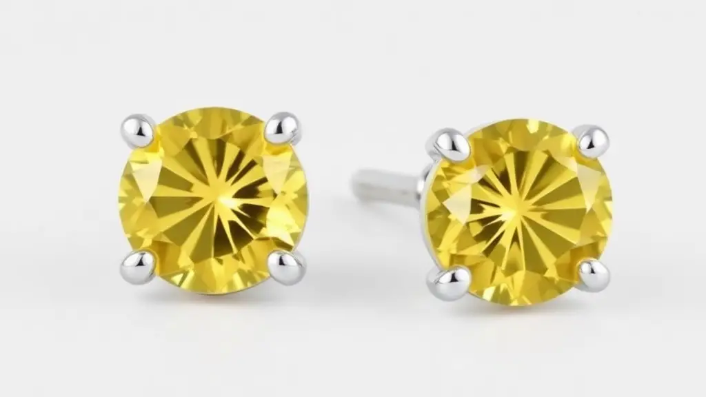 yellow diamond pendant earrings